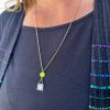 Circle + Square Pendant Necklace