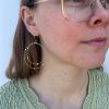 Wire Hoops with Gold Squares