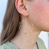 Wire Hoops with Gold Squares