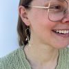 Lattice Hook Earrings with Pearls