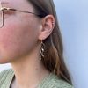 Mini Gold Lattice Hook Earrings with Pearls