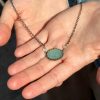 Aqua Chalcedony Pendant Necklace
