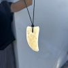 Nephrite Whale Tooth Pendant Necklace