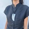 Nephrite Whale Tooth Pendant Necklace